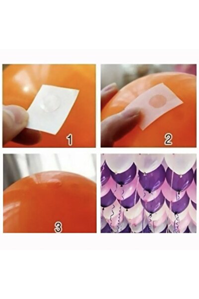 Genel Markalar Balon Yapıştırma Bandı Çift Taraflı 100 Adet