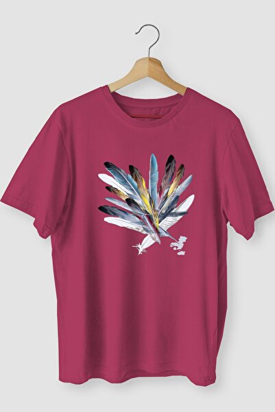 viptasarımtshirt تي شيرت جريلاند للجنسين باللون البرقوقي مطبوع عليه كتابة ما ...