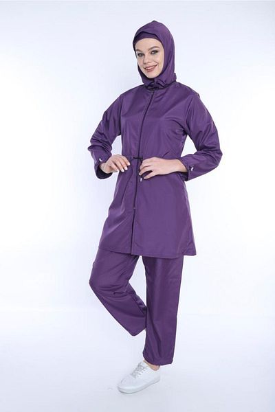 GC GÖKHAN CLUB Μωβ Plus Size Oversize μαγιό