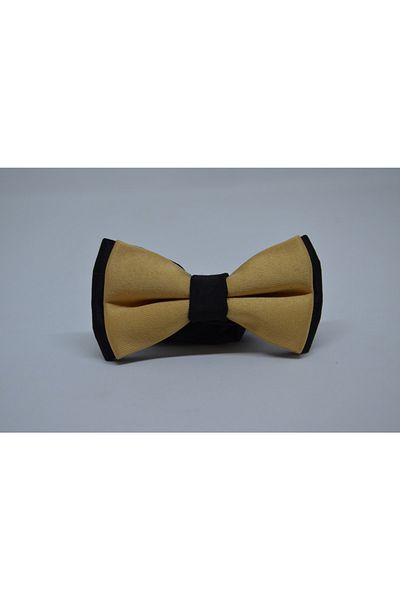 Aslı Türkoğlu Papion pentru băiat - auriu și negru
