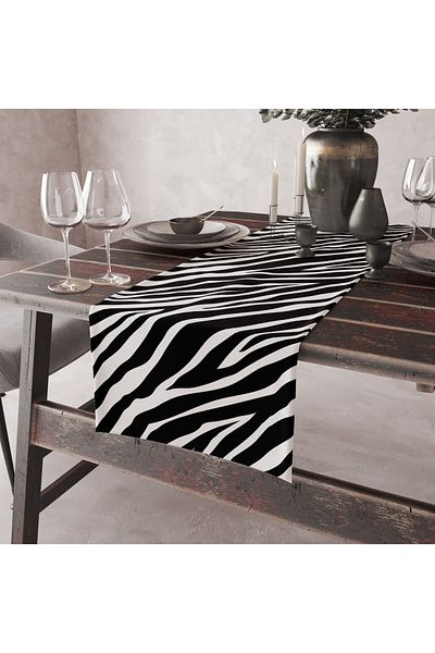 Lostello Home Ψηφιακός τυπωμένος δρομέας με σχέδιο Zebra 40*140
