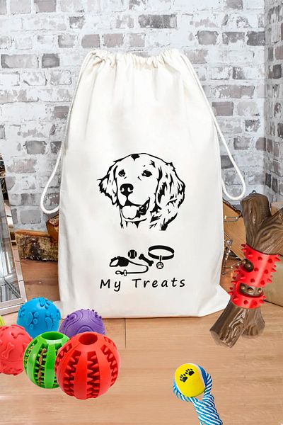 kesesepeti Washable Various Patterned 100% Cotton Dog Storage and Food Organizer Bag - Organizer | perro