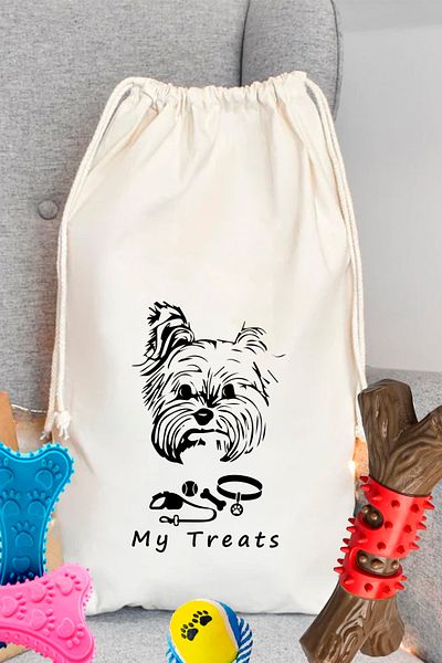 kesesepeti Washable Various Patterned 100% Cotton Dog Storage and Food Organizer Bag - Organizer | perro