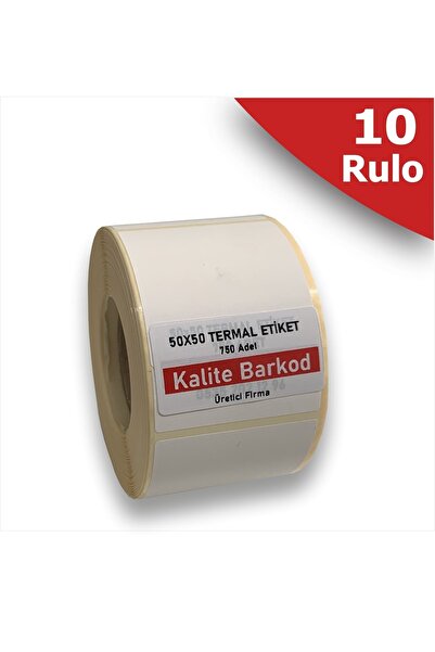 Kalite Barkod 50x50 Termalno nalepnica | 10 Rolls Barcode nalepnica