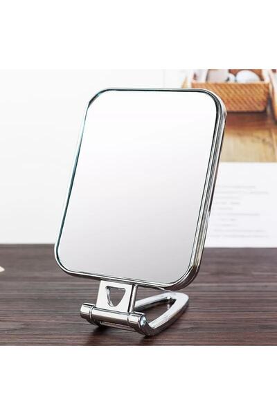 Alışverişhanem Çift Taraflı Kare Bir Tarafı Büyüteçli Katlanabilir Kollu Maky...