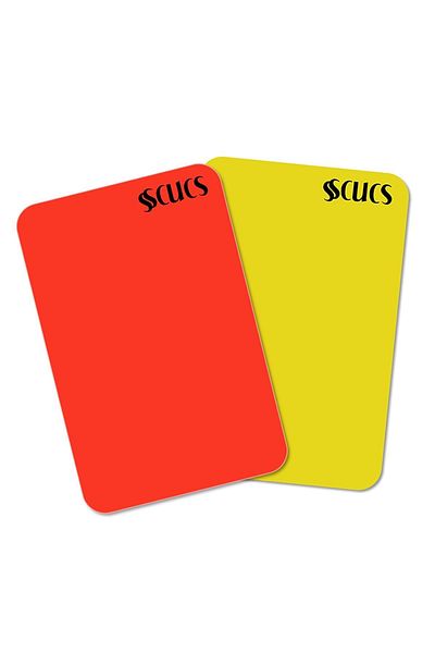 SCUCS Referee Card Yellow Red