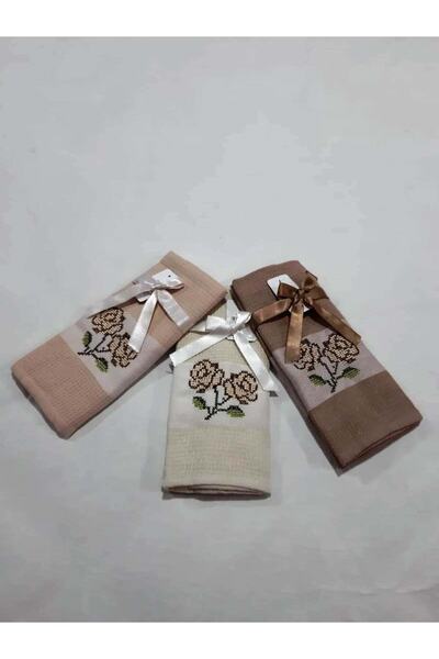 Romans Комплект от 3 броя ленти за почистване 40 x 60 cm (кремаво-кафяво-капу...