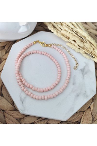 HALHALMILL Women's Powder Sand Bead Necklace
