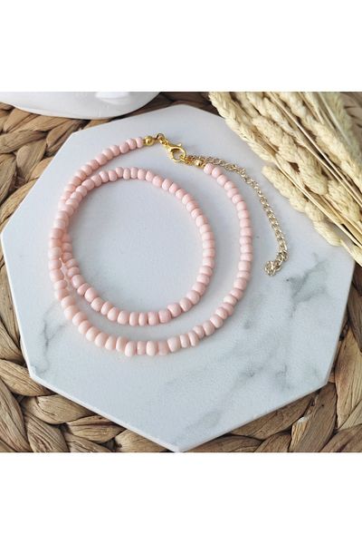 HALHALMILL Women's Powder Sand Bead Necklace