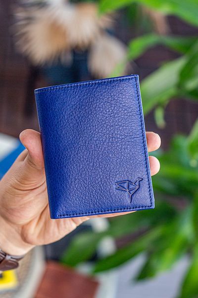 Garbalia Gomez Genuine Leather Navy Blue Men's Card Holder Wallet