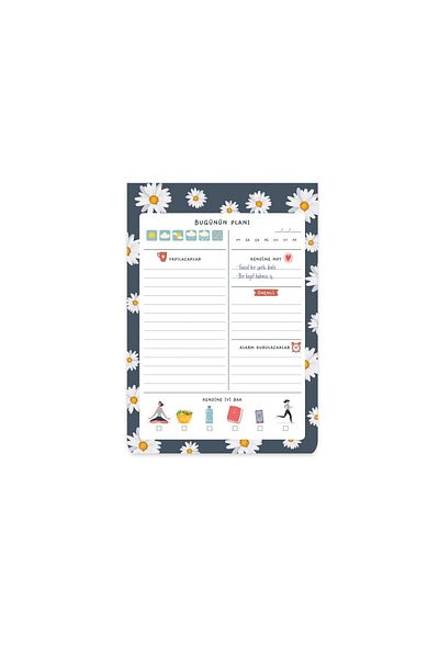KESKİN COLOR A5 Daily Planner Block (daily Planner) - Flower830141-99