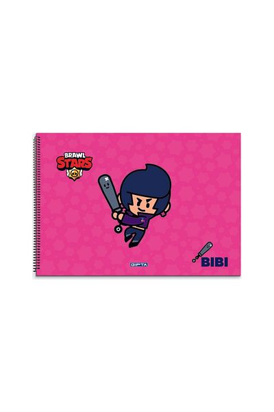 Gıpta كتاب صور حلزوني من Brawl Star 17x24 سم 15 ورقة 5699 (عبوة من 12 قطعة)