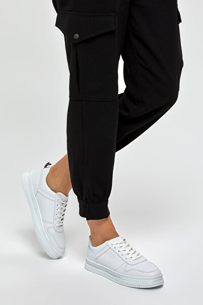 U.S. Polo Assn. Pantofi sport casual pentru femei Barbara, alb, cu talpă groasă