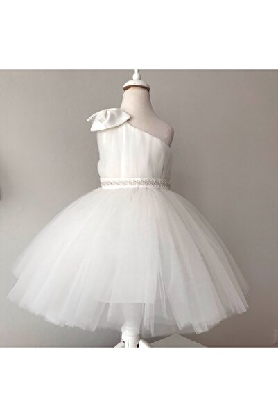 GNL BUTİK Kız Çocuk Beyaz Tütü Elbise