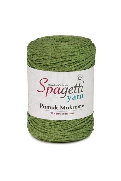 Spagettiyarn Λάδι Πράσινο Βαμβακερό Μακραμέ Σχοινί