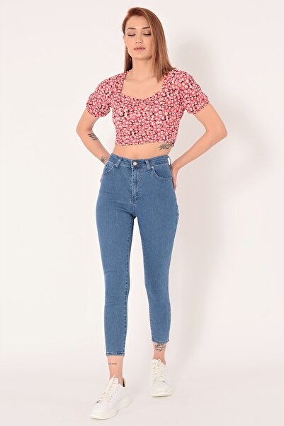 vayro Yüksek Bel Jean Pantolon