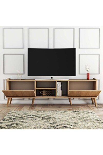 Mezza 1350 Lotus 180 Cm (AHŞAP AYAKLI) Tv Ünitesi Sepet Rengi