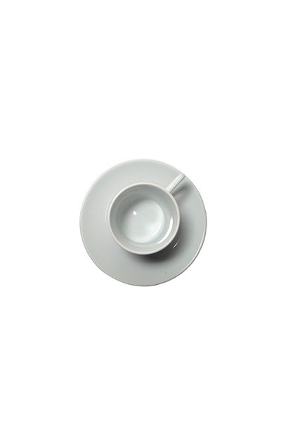 Porland White Porcelain Coffee Cup Set for 6 People