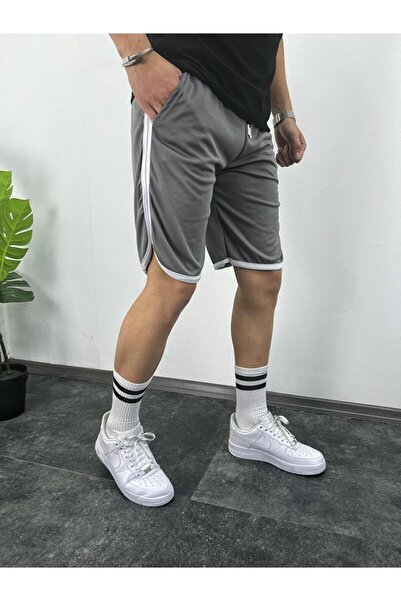 İnsane Minds Ανδρικό διχτυωτό σορτς με ρίγες στο πλάι