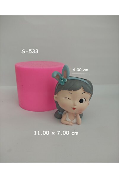 AnkaHobiMarket Kız Saksı Silikon Kalıp