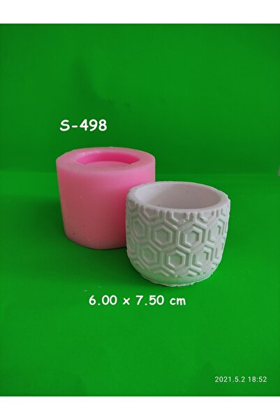 AnkaHobiMarket Altıgen Desenli Saksı Silikon Kalıp