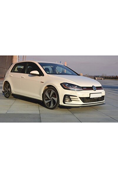 HasAkman Vw Golf 7.5 Gtı Tampon Max Design Ön Lip Piona Black 2017 2018 2019 2020 2021 Uyumlu