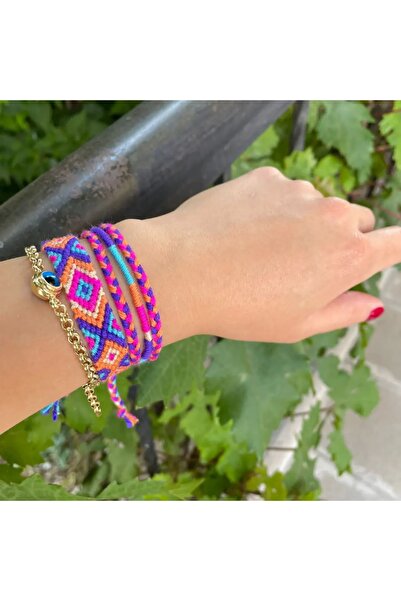 Şengül 4'lü Set El Emeği Ip Örgü Bileklik