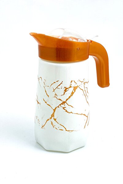Tiesa Home Beyaz Cam Desenli Prizma Sürahi 1 Litre