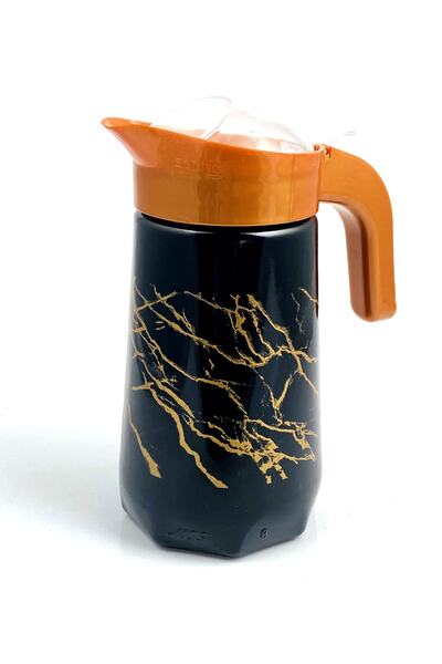 Tiesa Home Siyah Cam Desenli Prizma Sürahi 1 Litre