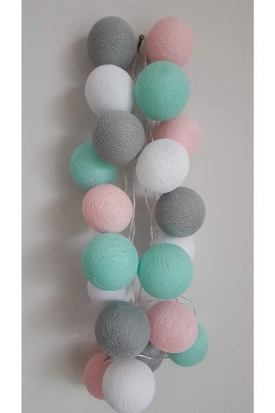 woodengifts Montessori Işıklı Top Led Aydınlatma Dekoratif Gece Lambası 20 Top