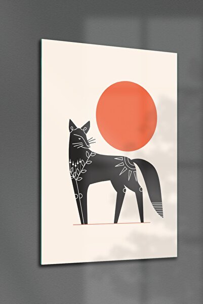 Decovetro Стъклена маса с минималистичен дизайн на лисица