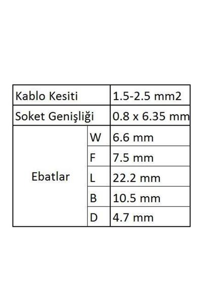 Gwest Gffd2638 Tam Izoleli Dişi Faston Kablo Ucu 100 Adet