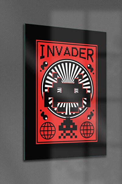 Decovetro Tablă de sticlă Invader cu scris