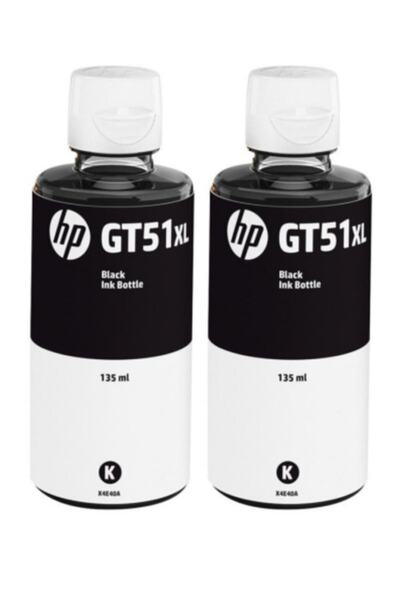 HP Gt51xl Ink Tank Ikili Siyah Kartuş Dolum Mürekkep Seti Gt51xl-gt5812-22a-b...