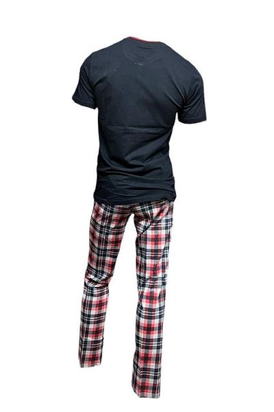 Mod Collection 100% Cotton Plaid Checked Men's Pajamas Set