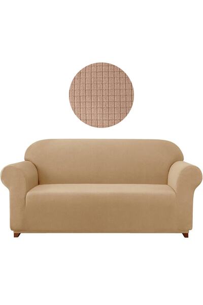 elgeyar 3 Seater Lycra Sofa - Elastic Sofa Bed Cover, Pitikare Patterned Sofa