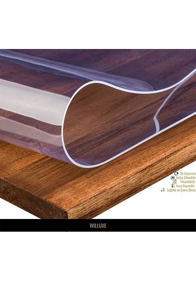 Willuxe Față de masă transparentă groasă 1,4 mm Protector de masă