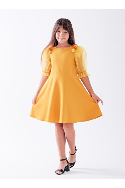 Kıvanç Çocuk Dreams Of Paradıse Tüllü Balonkol Elbise