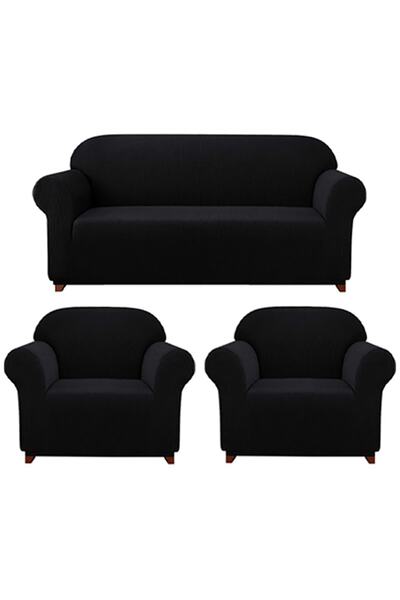 elgeyar Set canapea și canapea din lycra - husă elastică pentru canapea extensibilă, set 3/1/1 cu model Pitikare