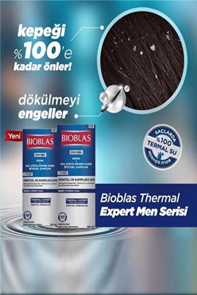Bioblas For Men Kepek Saç Dökülmesine Karşı Mentol Ve Kompleks B19 360 Ml X 2 Adet
