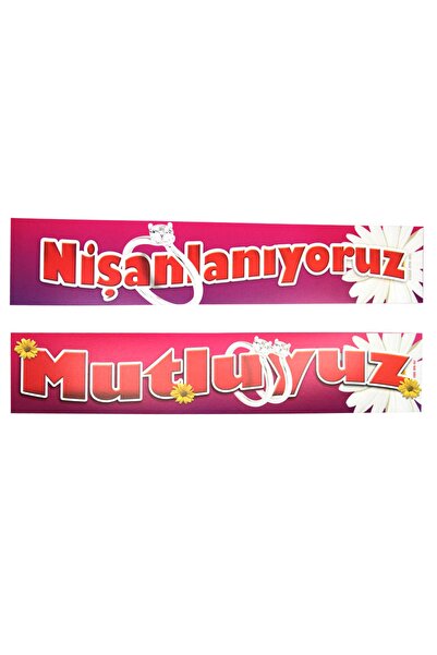 Kazanabil Nişanlanıyoruz Mutluyuz Yazılı Nişan Arabası Plaka Yazısı