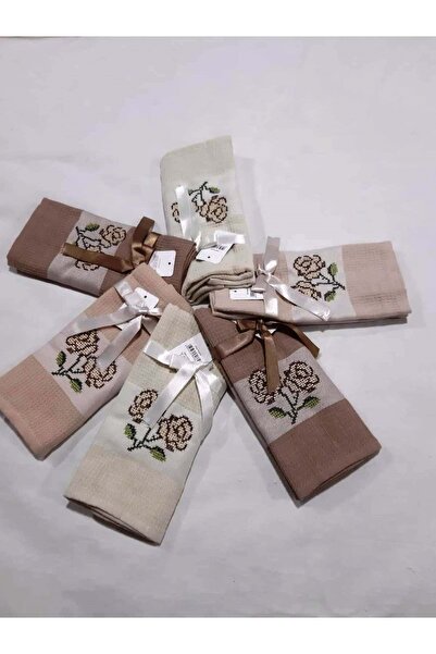 Romans 6-пакетний рушник з бантиком 40 X 60 см (кремовий-кавовий-капучино)
