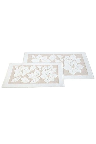 Nurpak Derya 2τμχ Σετ μπάνιου 50x70 και 60x95 Κρεμ-καφέ