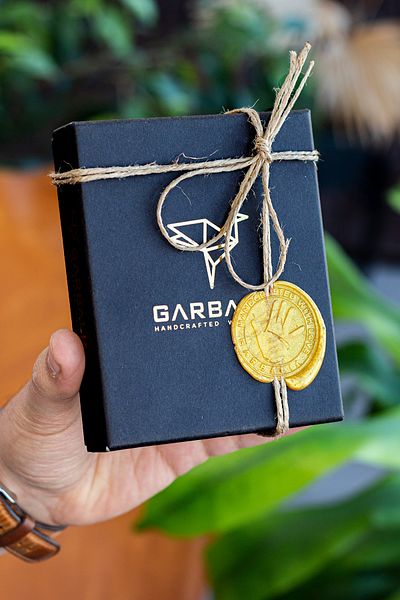 Garbalia Peněženka na mince z pravé kůže Rfid Blocking Natural Tan Wallet