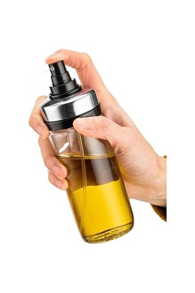 HomeTarz Cam Yağ Spreyi Yağ Püskürtücü Metal Sprey Yağlık Şişe 244 Ml