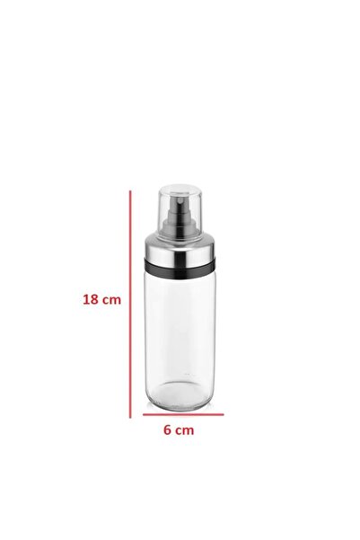 HomeTarz Cam Yağ Spreyi Yağ Püskürtücü Metal Sprey Yağlık Şişe 244 Ml