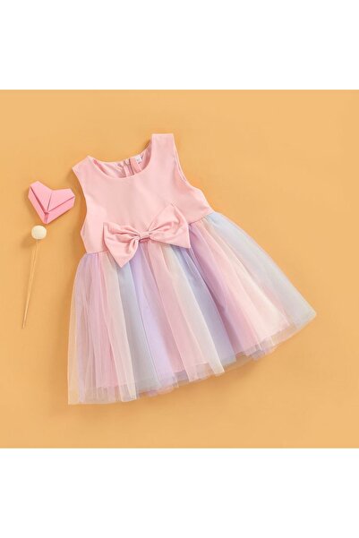 GNL BUTİK Kız Çocuk Pembe Elbise