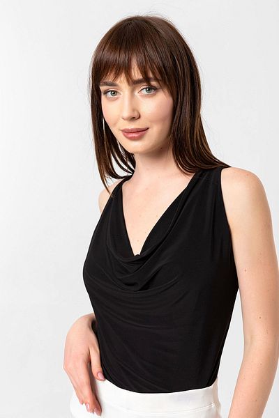 Laranor Black Bottom Snap-On Degaje Collar Blouse&body