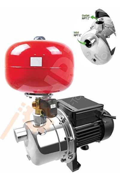 BÖHRER Bakır Sargılı 24 L Italyan Tank Jet750sc 1 Hp Su Pompası Otomatik Hidrofor Set 4 Kat 4 Daire