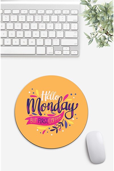 Gizeo Concept Bună dimineața, dar mai întâi cafeaua. Mouse pad cu text.